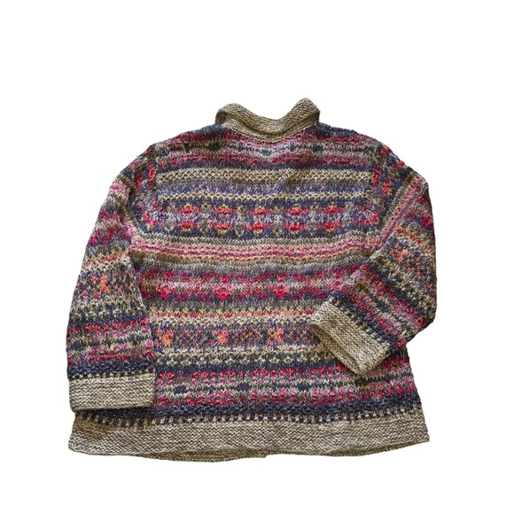 Sigrid Olsen Sport linen silk blend Hand Knit button up cardigan sweater - Picture 7 of 11